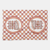 Happy Thanksgiving Gefühl gesegnet Retro-Zeichen Geschirrtuch (Horizontal)