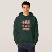 Happy Thanksgiving Gefühl gesegnet Retro-Zeichen Hoodie (Vorne ganz)