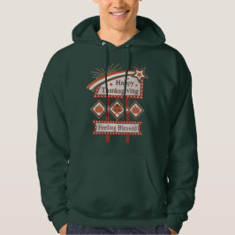 Happy Thanksgiving Gefühl gesegnet Retro-Zeichen Hoodie