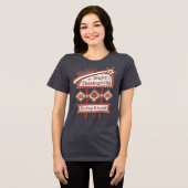 Happy Thanksgiving Gefühl gesegnet Retro-Zeichen Tri-Blend Shirt (Vorderseite voll)