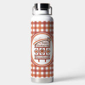 Happy Thanksgiving Gefühl gesegnet Retro-Zeichen Trinkflasche (Rückseite)