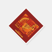 Happy Thanksgiving Geometric Abstrakt Cocktail Serviette (Ecke)