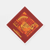 Happy Thanksgiving Geometric Abstrakt Luncheon Serviette (Ecke)