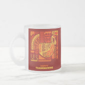 Happy Thanksgiving Geometric Abstrakt Orange Brown Mattglastasse (Links)