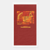 Happy Thanksgiving Geometric Abstrakt Serviette (Vorderseite)