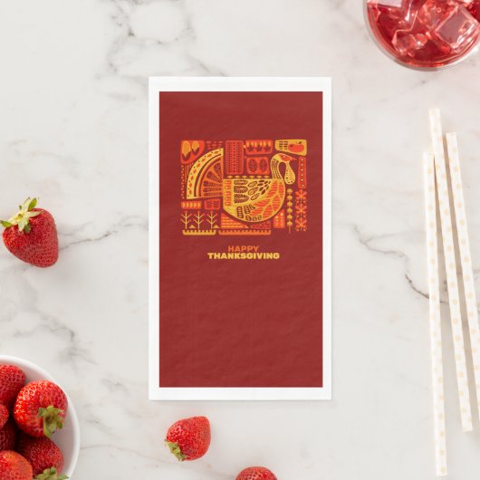 Happy Thanksgiving Geometric Abstrakt Serviette (Beispiel)