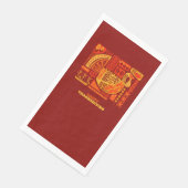 Happy Thanksgiving Geometric Abstrakt Serviette (Ecke)