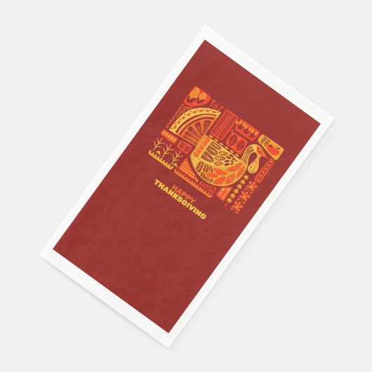 Happy Thanksgiving Geometric Abstrakt Serviette (Ecke)