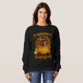 Happy Thanksgiving German Shepherd Dog Turkey Pump Sweatshirt (Vorne ganz)