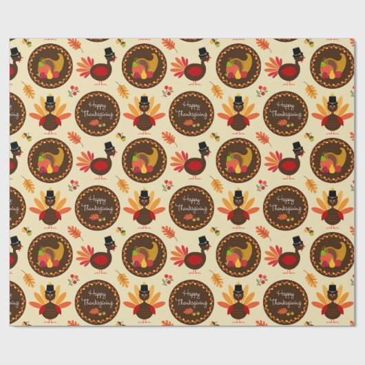 Happy Thanksgiving Geschenkpapier (Flach)