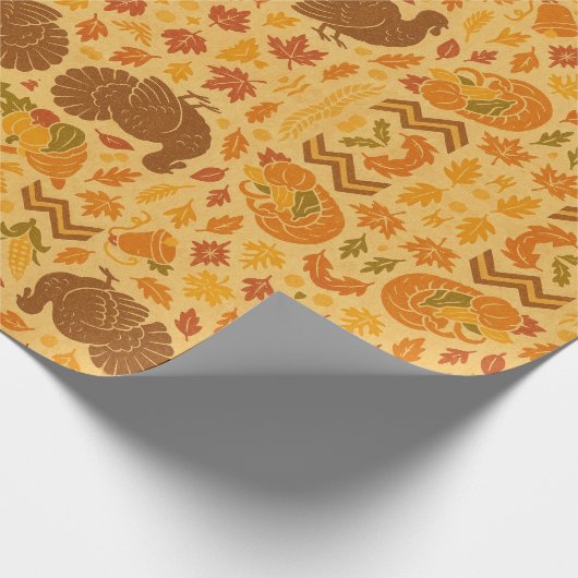 Happy Thanksgiving Geschenkpapier (Ecke)