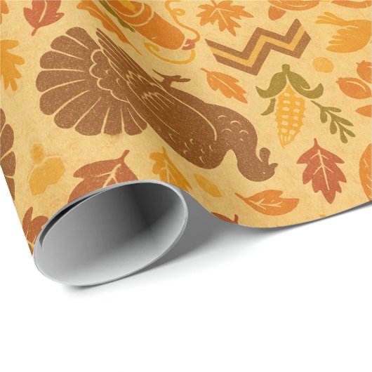 Happy Thanksgiving Geschenkpapier (Rolleneckpunkt)