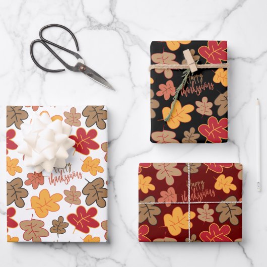 Happy Thanksgiving Geschenkpapier Set (Vorderseite)