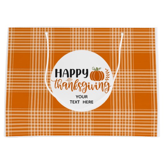 Happy Thanksgiving-Geschenktasche Große Geschenktüte (Vorderseite)