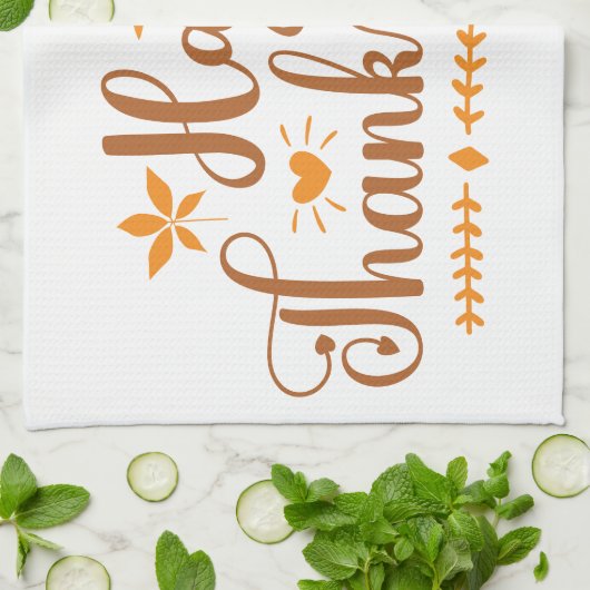 Happy Thanksgiving Geschirrtuch (Gefaltet)