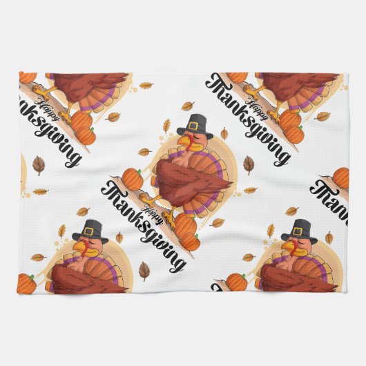 Happy Thanksgiving Geschirrtuch (Horizontal)