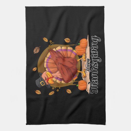 Happy Thanksgiving Geschirrtuch (Vertikal)