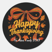 Happy Thanksgiving gift sticker  (Vorderseite)