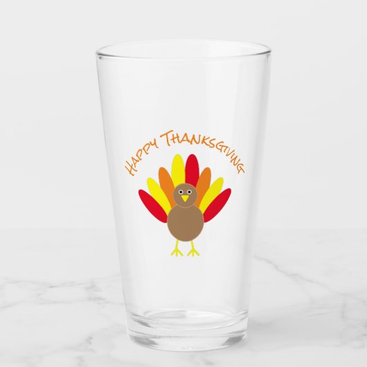 Happy Thanksgiving Glas (Vorderseite)