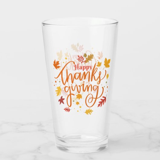 Happy Thanksgiving Glas (Rückseite)