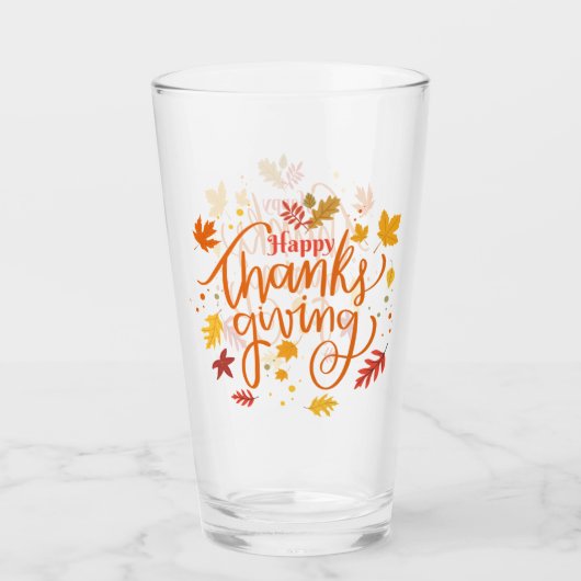 Happy Thanksgiving Glas (Vorderseite)