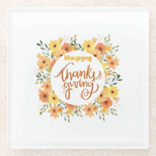 Happy Thanksgiving Glasuntersetzer