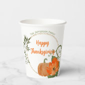 Happy Thanksgiving Glitzer Paper Cup Pappbecher (Rückseite)