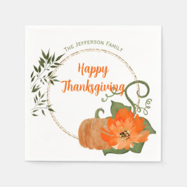 Happy Thanksgiving Glitzer Paper Napkin Serviette
