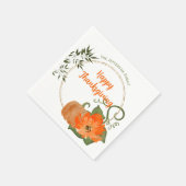 Happy Thanksgiving Glitzer Paper Napkin Serviette (Ecke)