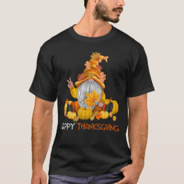 Happy Thanksgiving Gnome Fall T-Shirt