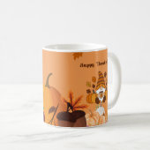 Happy Thanksgiving Gnome Pumpkin Art Kaffeetasse (VorderseiteRechts)