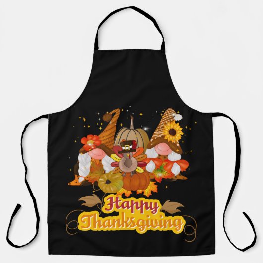 Happy Thanksgiving Gnome Schürze (Vorderseite)