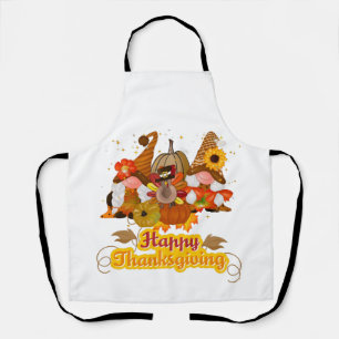 Happy Thanksgiving Gnome Trio Schürze