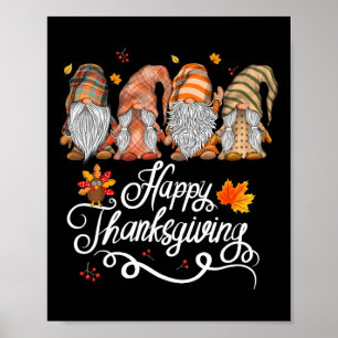 Happy Thanksgiving Gnomes Poster