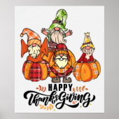 Happy Thanksgiving Gnomes Poster (Vorne)