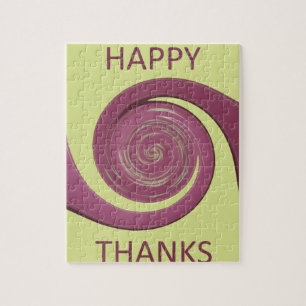 Happy Thanksgiving Golden Yellow whirl design.png Puzzle