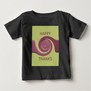 Happy Thanksgiving Golden Yellow whirl design.pnng Baby T-shirt