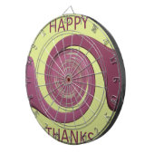 Happy Thanksgiving Golden Yellow whirl design.pnng Dartscheibe (Vorderseite rechts)