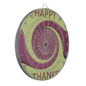 Happy Thanksgiving Golden Yellow whirl design.pnng Dartscheibe (Vorderseite Links)