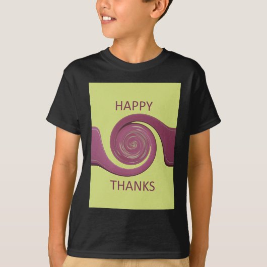 Happy Thanksgiving Golden Yellow whirl design.pnng T-Shirt (Vorderseite)