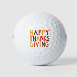 Happy Thanksgiving Golfball