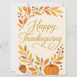 Happy Thanksgiving Greeting Card Feiertagskarte