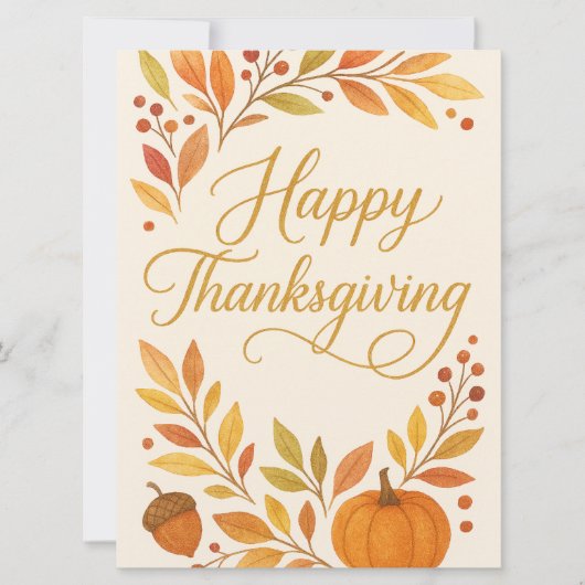 Happy Thanksgiving Greeting Card Feiertagskarte (Vorderseite)