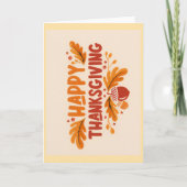 Happy Thanksgiving Greeting Card Karte (Vorderseite)