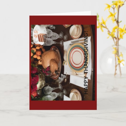 Happy Thanksgiving Greeting Card Karte (Gelbe Blume)