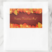Happy Thanksgiving Greetings Rechteckiger Aufkleber (Tasche)