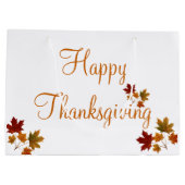 Happy Thanksgiving Große Geschenktüte (Rückseite)
