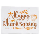 Happy Thanksgiving Große Geschenktüte (Rückseite)