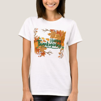 (Happy Thanksgiving) Grundlegender T - Shirt