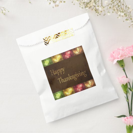 Happy Thanksgiving Grunge Blätter Geschenktütchen (Versiegelt)